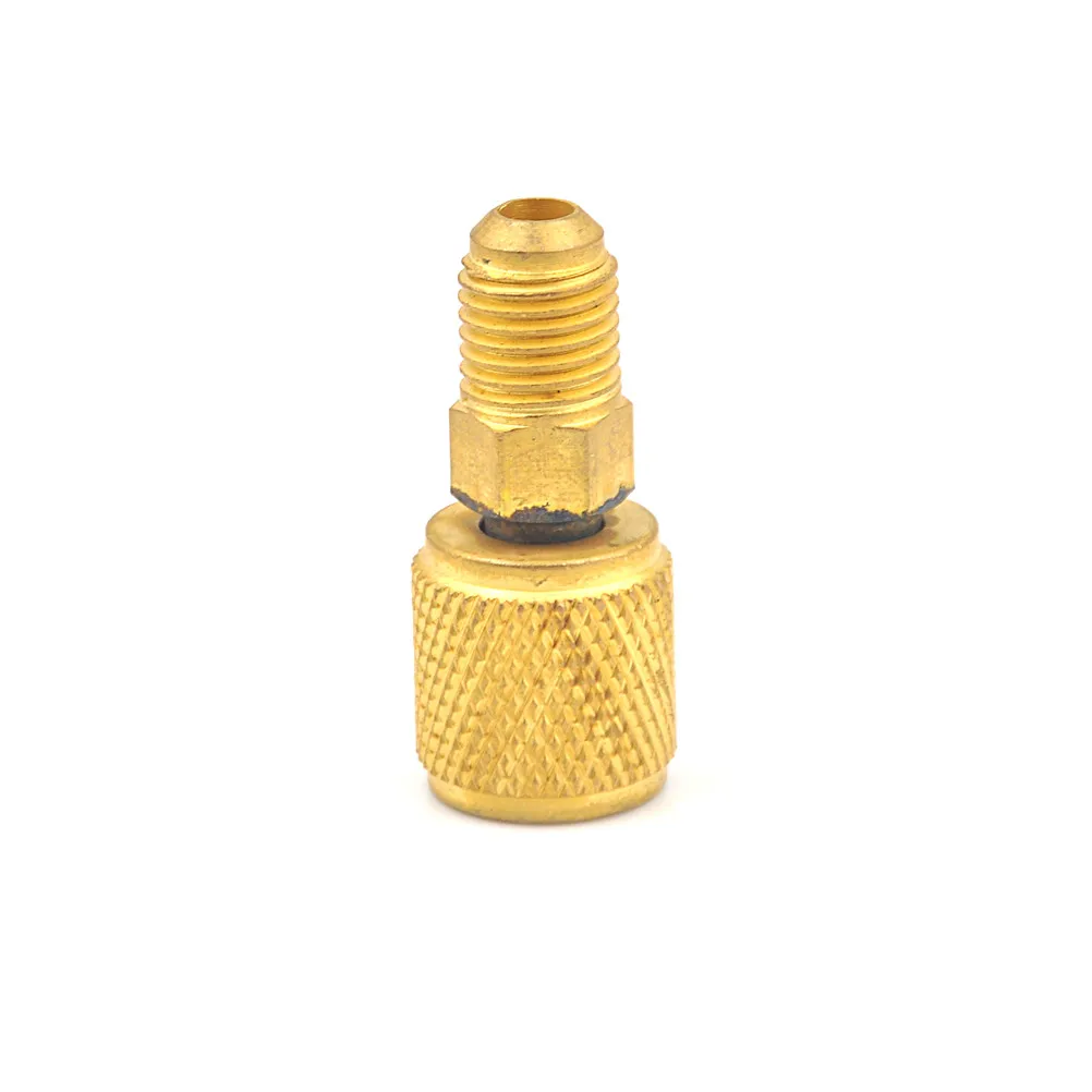 1PC Brass Air Conditioners Adapters R410a Adapter Fitting 1/4" Male To 5/16" SAE Female Charging Hose To Vacuum Pump Accessories