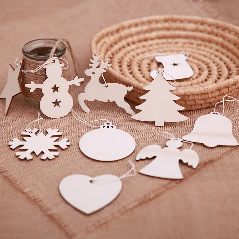 Christmas Wooden Craft Shape MDF Assorted Embellishment Decorations PACK