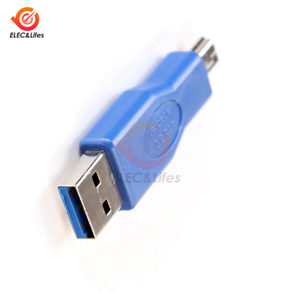 1 шт. Стандартный USB 3,0 адаптер A Male to Mini Male 10 Pin M/M Преобразователь кабельного разъема для передачи данных синий цвет