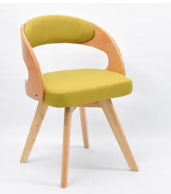 Большой современный простой стиль без подлокотника из цельного дерева компьютерный стул. Домашний вращающийся стул. Стол для обучения стул лифт. 011 - Цвет: 2
