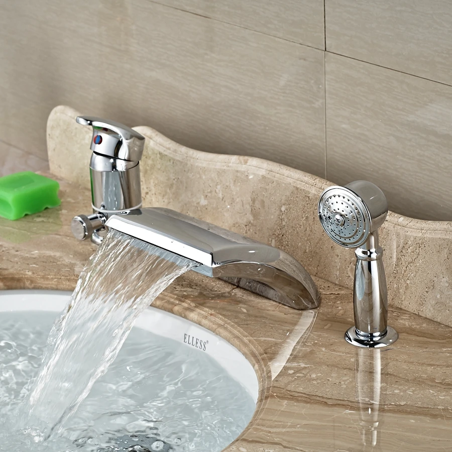 Wholesale And Retail Promotion Polished Chrome Brass Waterfall Bathroom