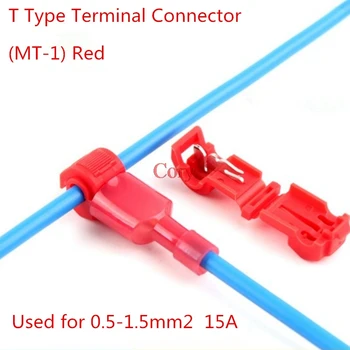 

20pcs=10set T Type break-free fast Quick Splice Crimp Terminal Wire Convenient Connector CZYC