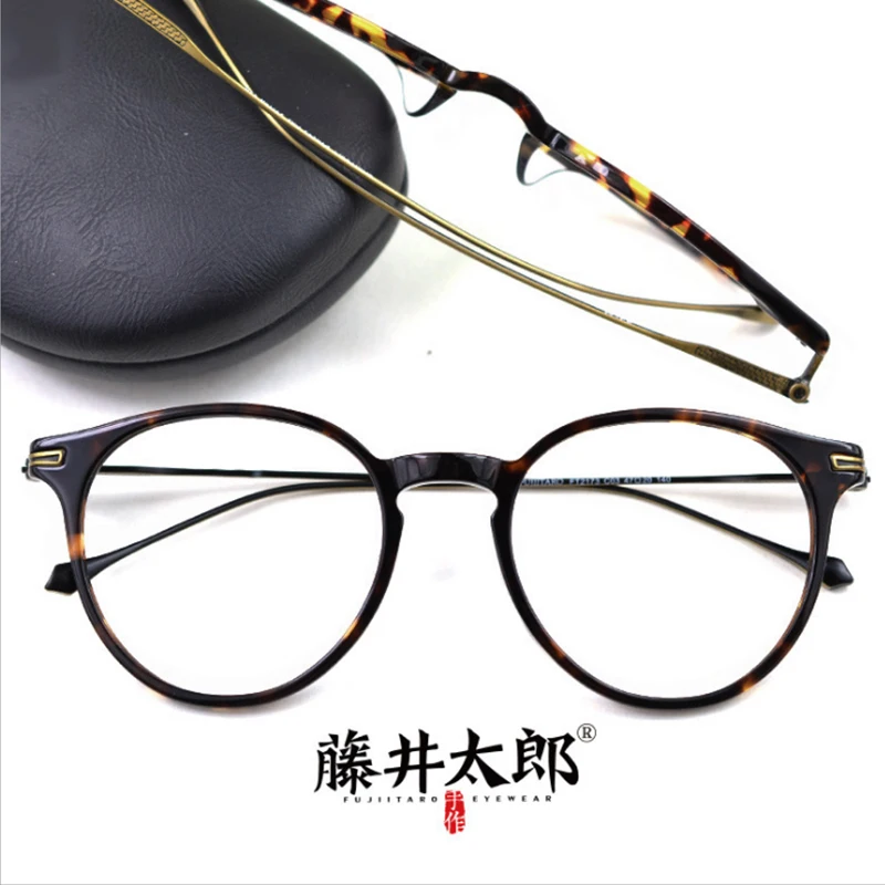 

TARO FUJII Spectacle Frame Eyeglasses Men Women Prescription Myopia Computer Optical Clear Lens Eye Glasses Frame Male FT2173