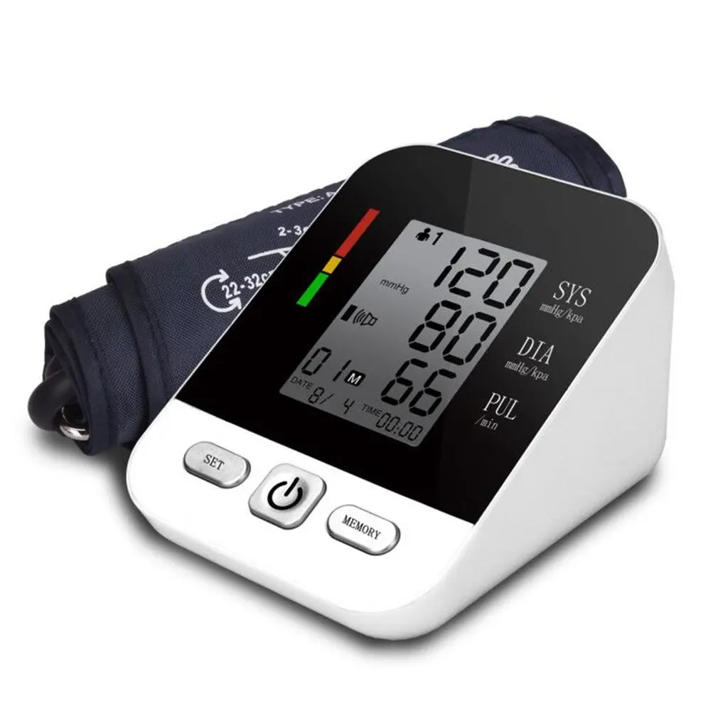 

Portable LCD Digital Upper Arm Blood Pressure Monitor with Voice Health care Wrist blood pressure measure tools