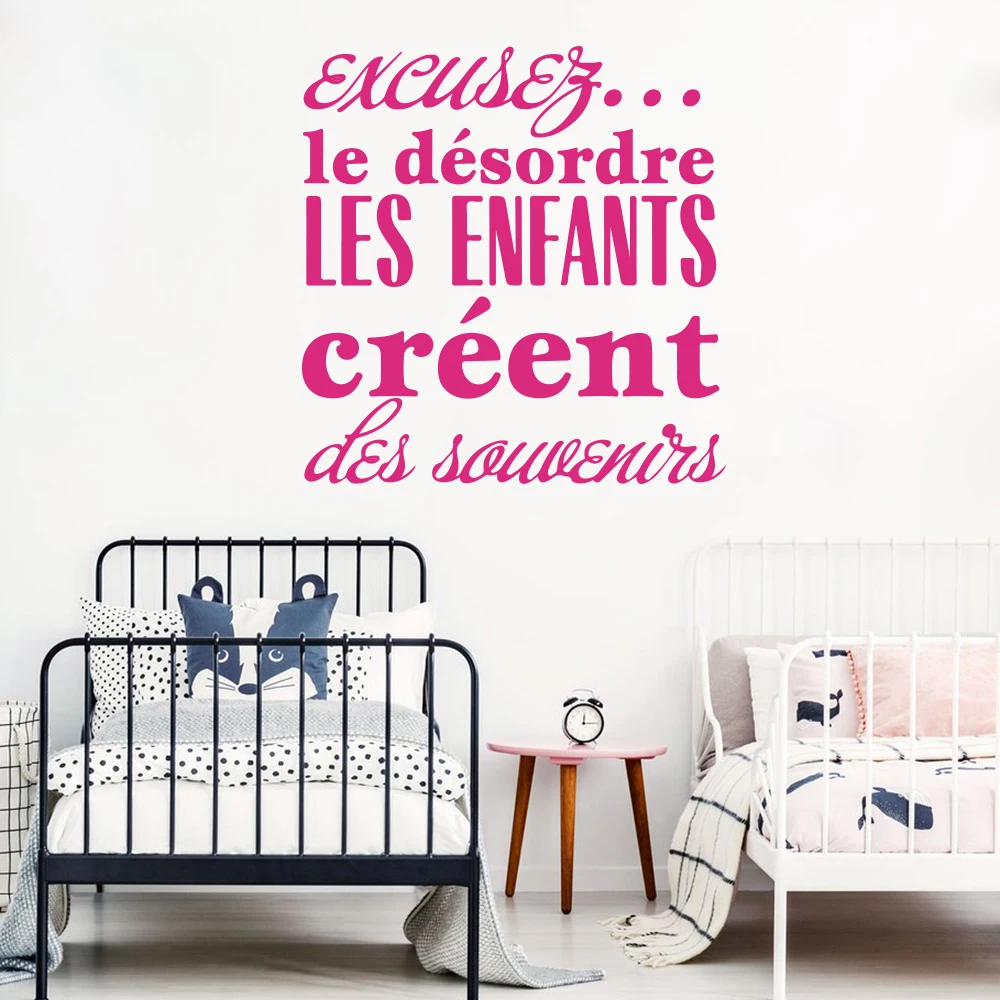 French Good Memory Quote Wall Sticker Kids Room Bedroom French Family Memory Love Quote Wall Decal Nursery Living Room Vinyl (1)
