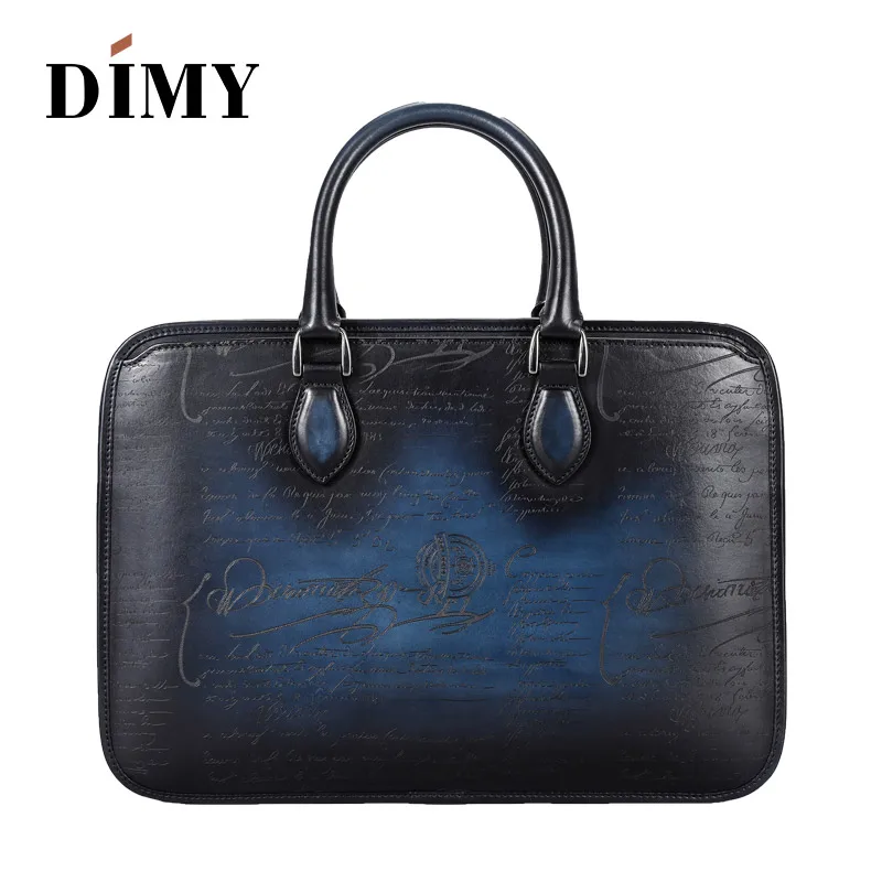 Портфель DIMY итальянский мужской из телячьей кожи сумка для ноутбука 2018 дюйма