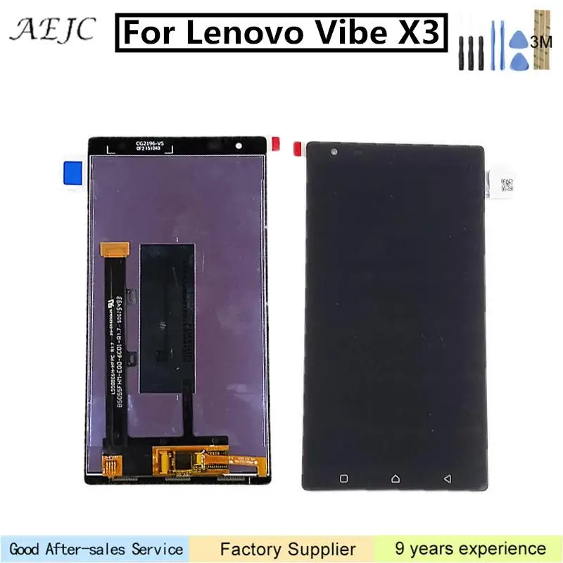 Для Lenovo Vibe X3 X3c50 X3c70 X3a40 ЖК-дисплей сенсорный экран Замена с 3M стикер 5 дюймов ЖК |
