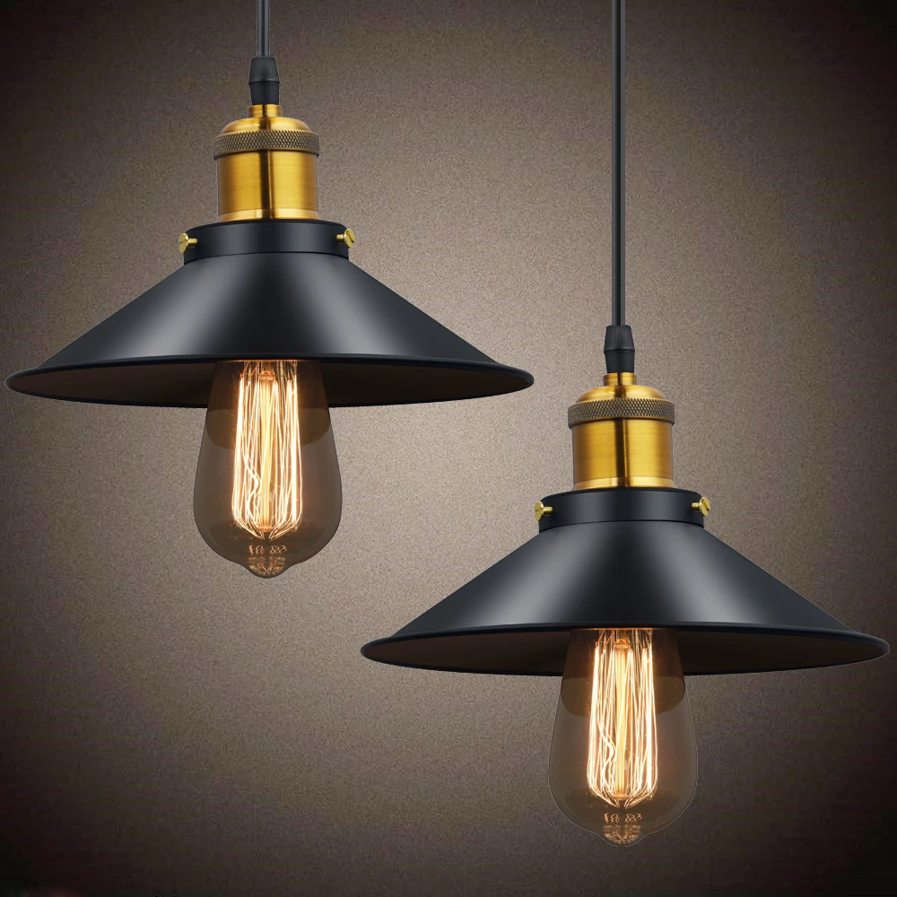 Wholesale Vintage Industrial Lighting Copper Lamp Holder Pendant Light American Aisle Lights Lamp Edison Bulb 110V