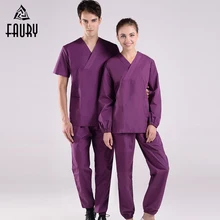 Униформа доктора медсестры Больница Медицинский Салон красоты скраб набор унисекс V образным вырезом хирургическая медицинская Униформа Спецодежда Комбинезоны Костюмы