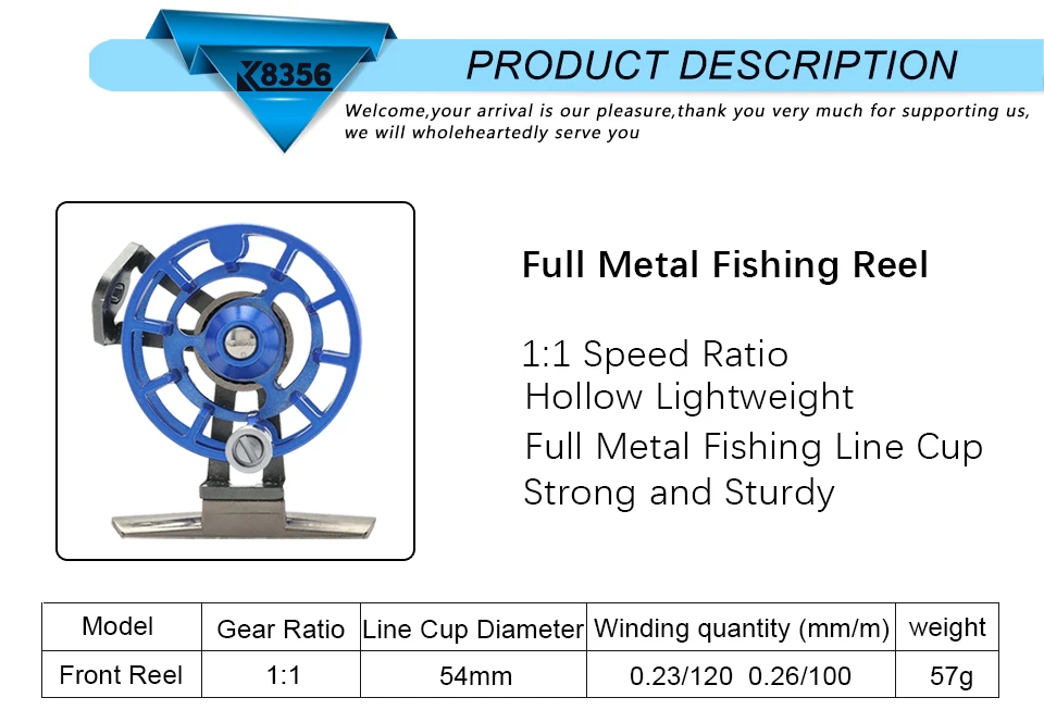 K8356 Full Metal Ultra-light Former Ice Fishing Reels Gear Ratio 11 Right Hand Fly Fishing Reel CNC Machined Aluminum 5 Colors (10)