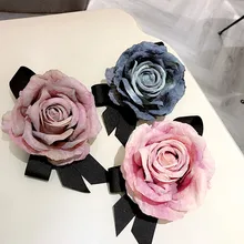 Ручная работа большой цветок жемчуг высокого качества рубашка со Стразами Шпильки шейный галстук-бабочка бантик одежда аксессуары модные ювелирные изделия