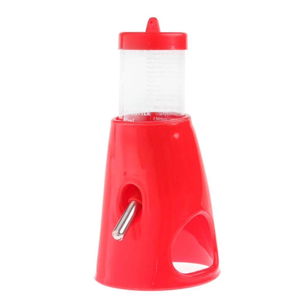 

2 in 1 Hamster Water Bottle Holder 80ML Dispenser With Base Hut Small Pet Nest