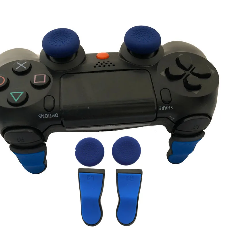 

Extended L2 R2 Trigger Buttons Extender with 2 silicone Thumbstick caps For Sony Playstation 4 PS4 Pro Slim Controller Gamepad