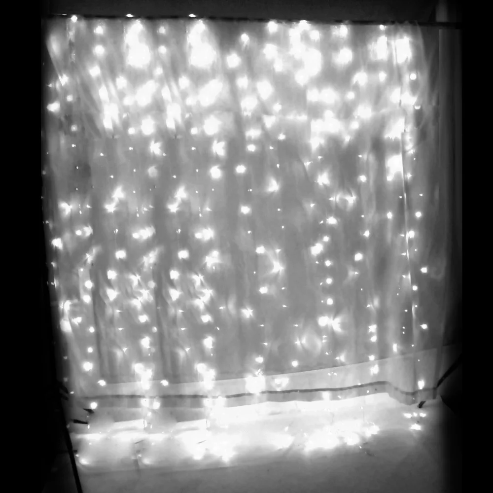 

HNGCHOIGE AU Plug 3x3M 300LED Window Curtain Light String Fairy For Wedding Party Festival Decoration