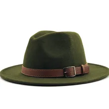 Новая шерстяная фетровая шляпа Hawkins фетровая Кепка с широкими полями дамская шляпа Trilby Chapeu Feminino шляпа для женщин и мужчин джазовая церковная Крестный отец шляпы сомбреро