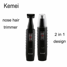 Kemei-9688 New Rechargeable 2 in 1 Beard Hair Shaver Nose Ear Hair Trimmer