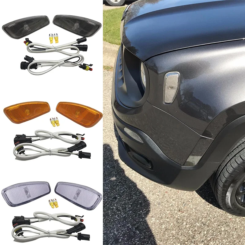 Car Turn signal head light side lamp for jeep renegade Side Reflection WarningTurn Signal Light Lamp Non polarity T10 LED bulbs |