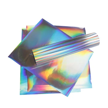 

SUNICE Rainbow Holographic PU HTV Heat Transfer Vinyl Iron on Vinyl T-shirt Vinyl 20" x 12" (50cm x 30cm)