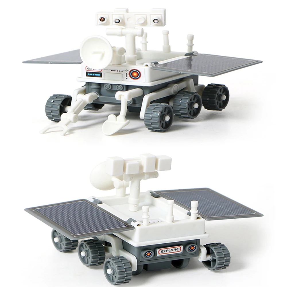 DIY космический корабль лунного разведочного флота Трансформация Робот-конструктор солнечной энергии образовательный строительный блок игрушка детский подарок