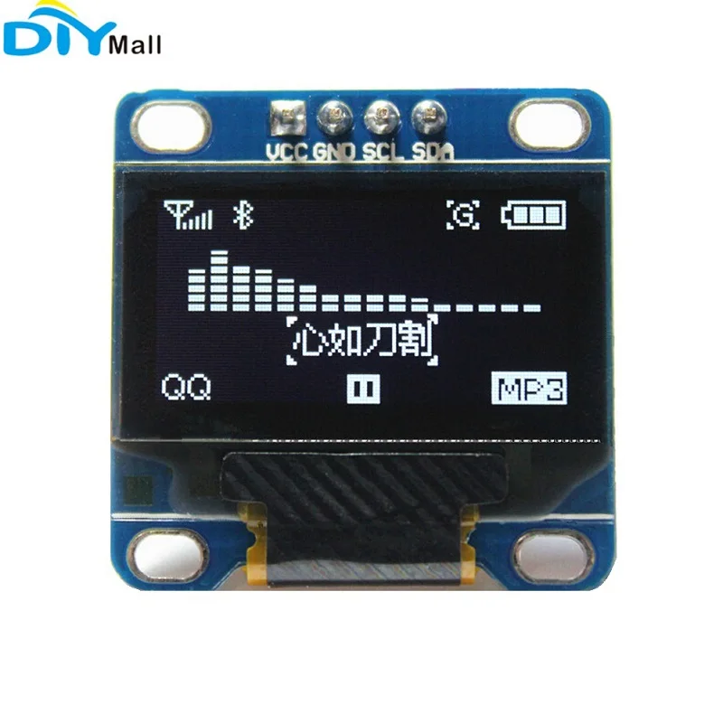 0,9" 0,96 дюйма OLED модуль дисплея, ЖКИ Экран 128X64 I2C IIC Серийный SSD1306 для Arduino 51 MSP420 STIM32 SCR - Комплект: White