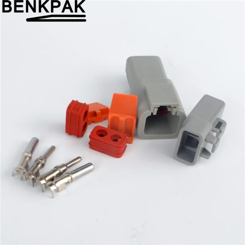 2 Pin Waterproof Electrical Wire Connector Plug Deutsch Seal Shrink