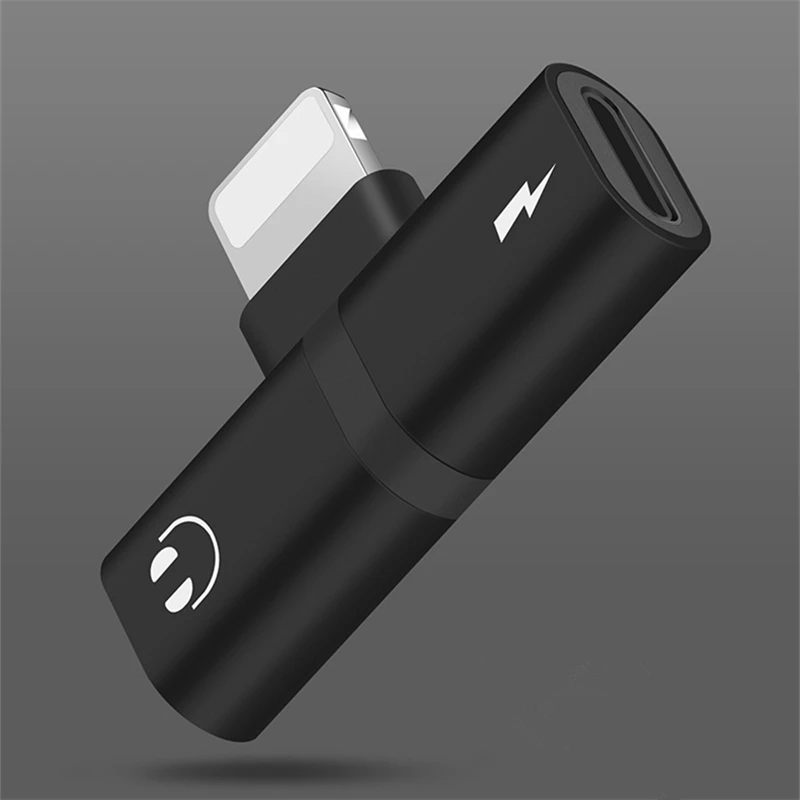 AIFFECT Mobile phone 2 in 1 Splitter For Lightning Audio Charging Adapter For iPhone 7 8 PlusX Headphone Splitter Adapter Converter 08