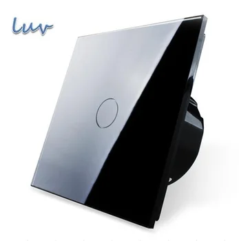 

Touch Switch C701-12, Black Crystal Glass Switch Panel, Wall Light Touch Screen Switch for Wall Switch