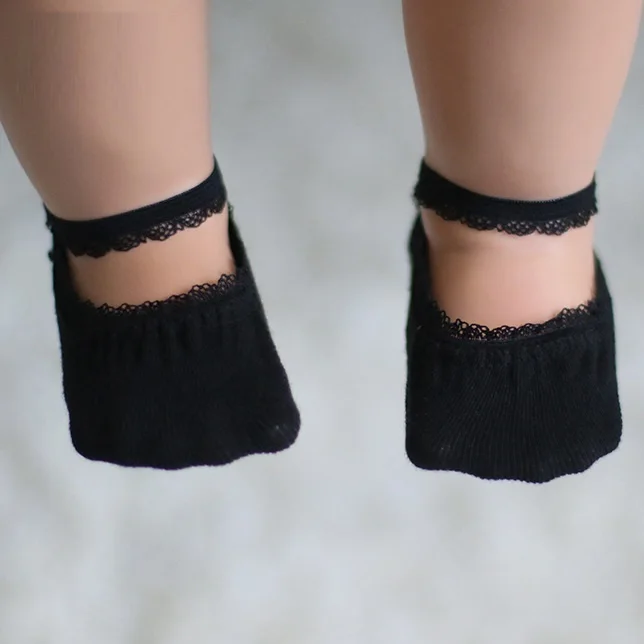 Kacakid/летние кружевные носки для маленьких девочек детские носки-башмачки удобные нескользящие носки для малышей - Цвет: 4