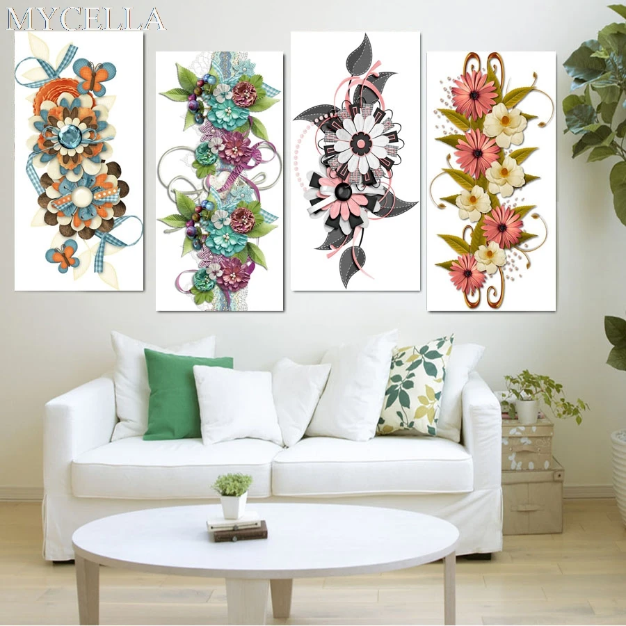 

MYCELLA 5D Diamond Mosaic Full Diamond Embroidery Flowers DIY Diamond Painting Cross Stitch Crystal Sets Cloth Flower Decorative