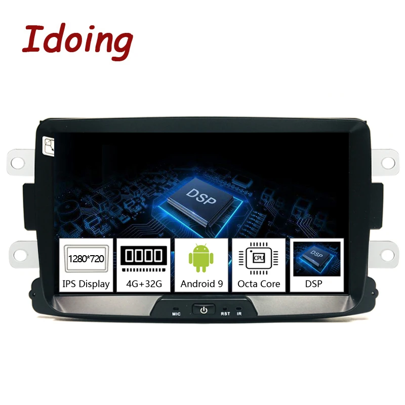 Flash Deal Idoing 8"Car Multimedia player Android 9 For Dacia/Sandero/Duster/Renault/Captur/Lada/Xray2/Logan2 DSP IPS 1280*720 NO 2 din DVD 1