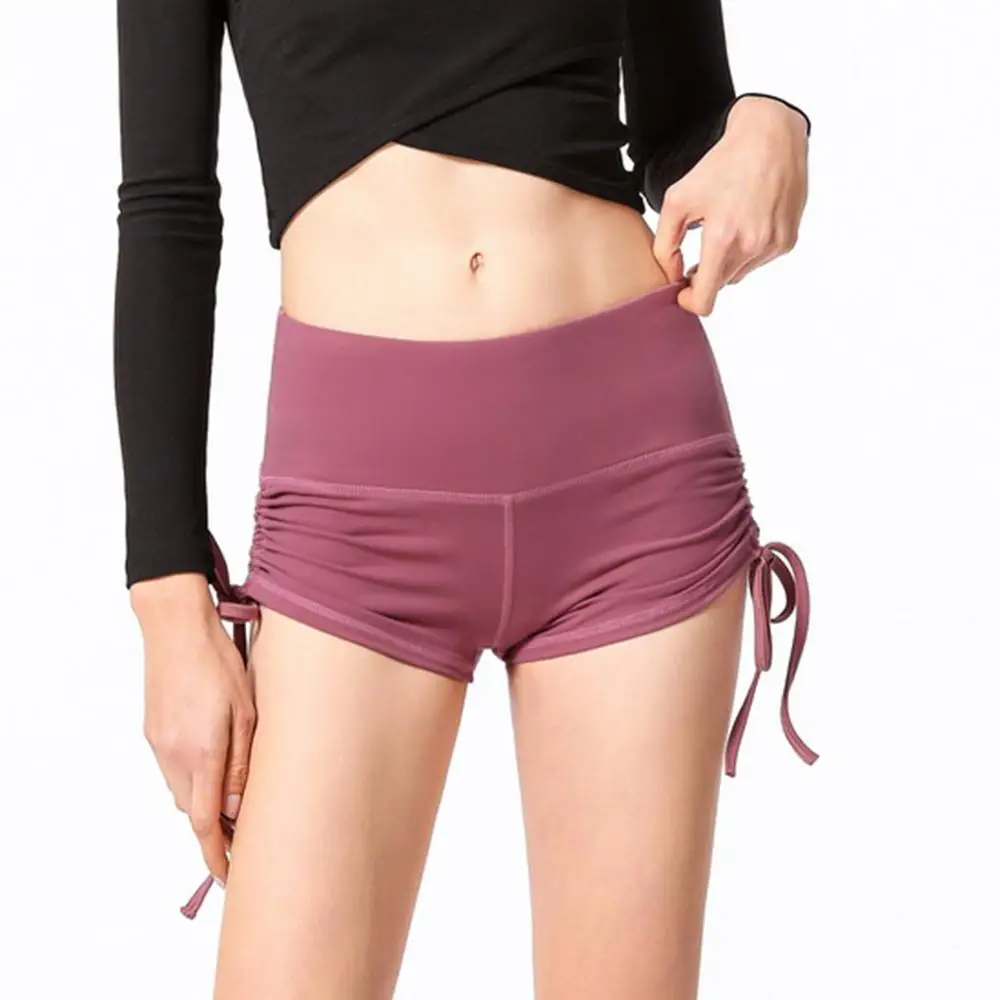 

2019 Summer New Peach Shorts Drawstring Design Sports Dance Shorts