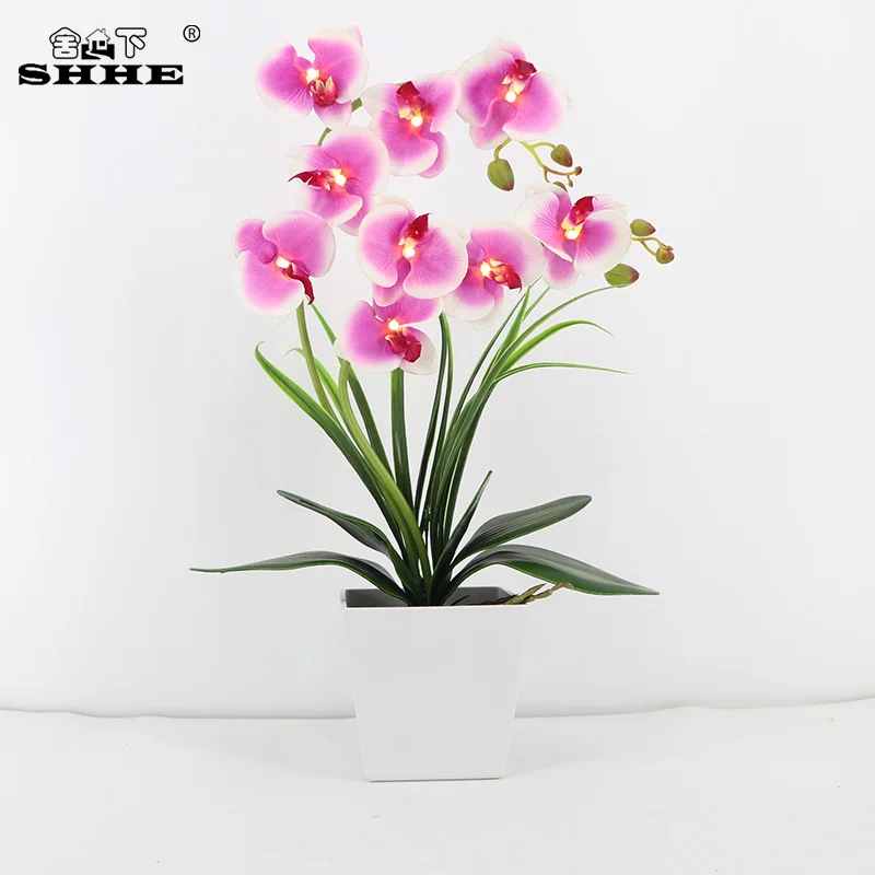 

LED Blossom Orchid Flower Light Portable Adjustable Desk Table Lamp Light Lamp Home Decor Reading Lighting