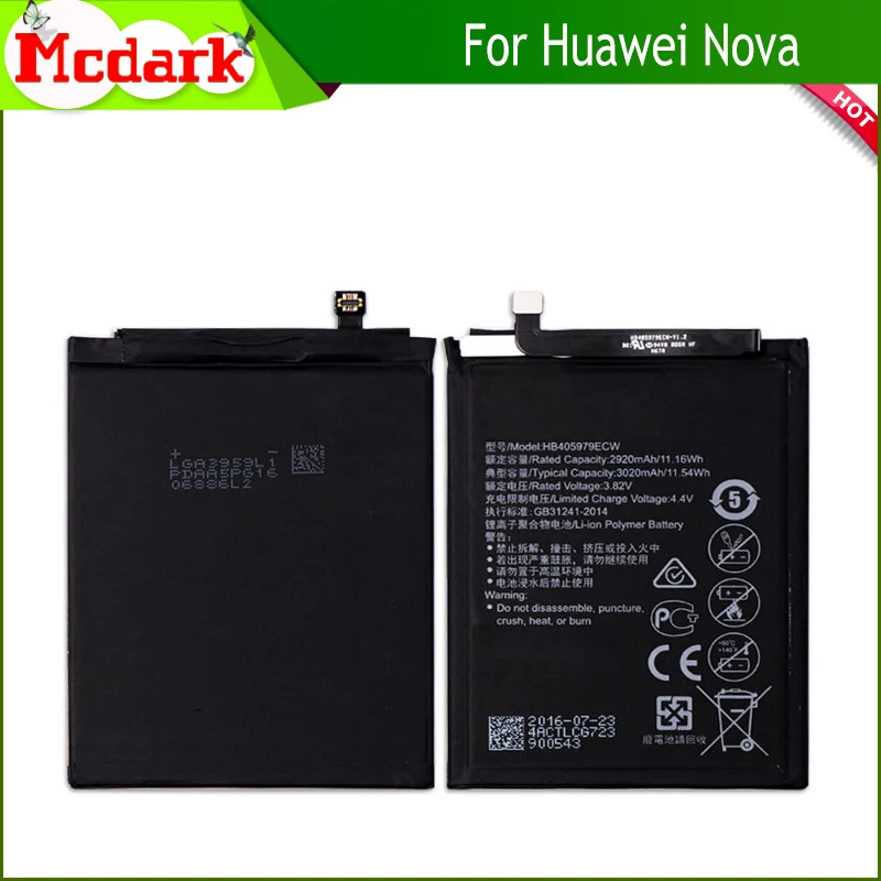 Для Huawei Nova Battery CAZ-AL10 CAZ-TL00 Enjoy 6S Honor 6c Y6 PRO 2017 Y5 p9 lite mini Batterie HB405979ECW 3020mAh | Мобильные
