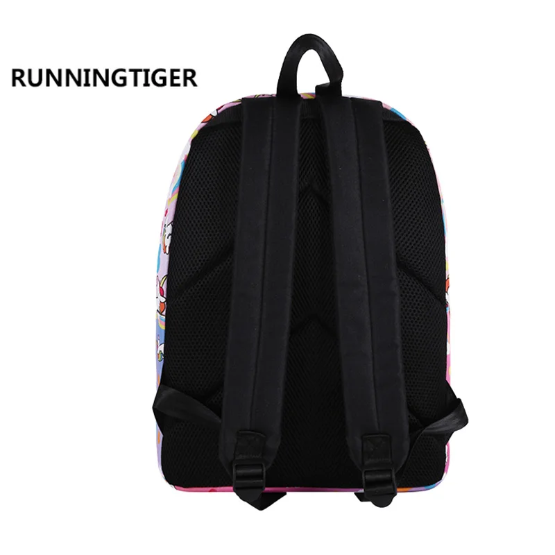 RUNNINGTIGER милый рюкзак с принтом единорога для женщин модные школьные сумки девочек