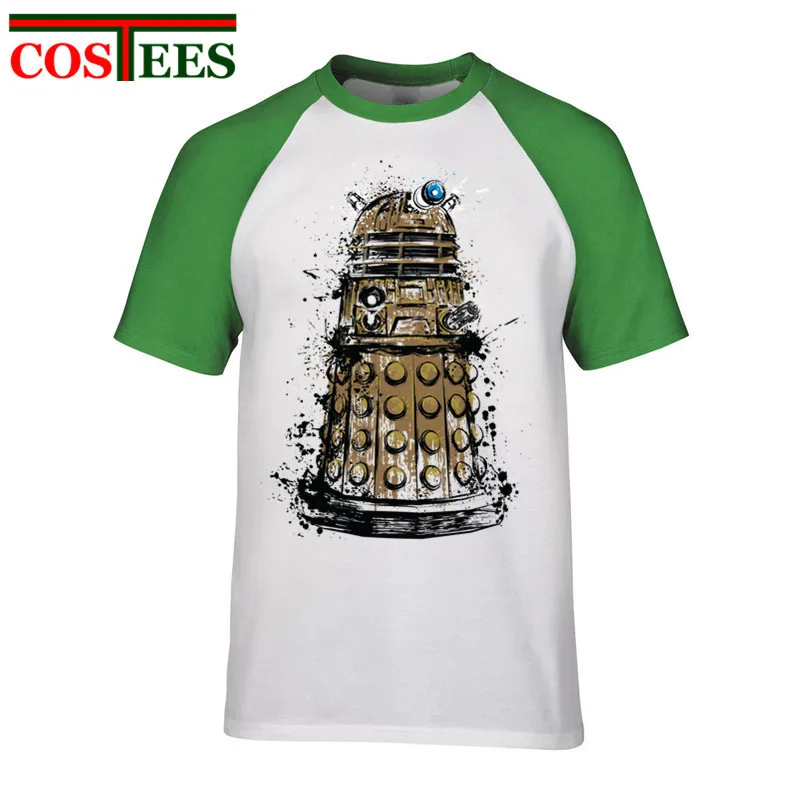 20 Летняя мода Забавный Доктор Кто мужские футболки короткий рукав Daleks Exterminate Доктор Кто футболки мужские футболки Прямая - Цвет: 20