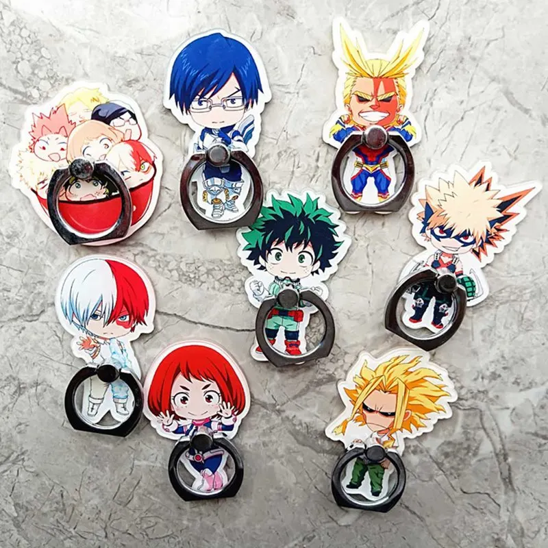 

My Hero Academia All Might Bakugou Midoriya Todoroki Ring Stand Mount Holder Stent Mobile Phone Paste Stents