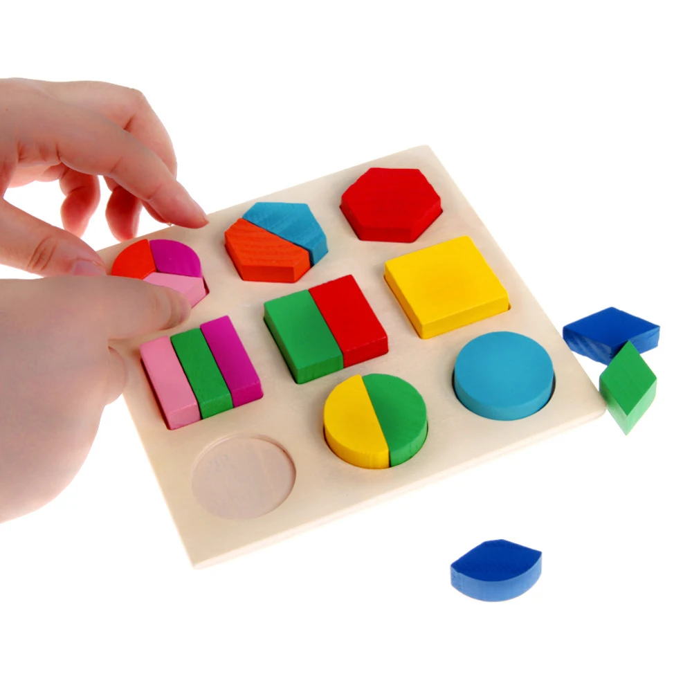 Learning Education Math Toys Wooden Puzzle Toys For Children Popular Montessori Educational Equipment Resources Geometry Games