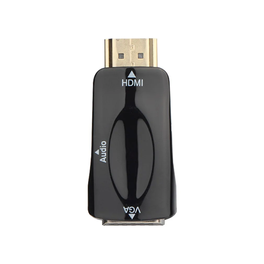 Горячая HDMI мужчина к вставной конвертер для VGA Box адаптер с аудио кабель для ПК HDTV Прямая доставка