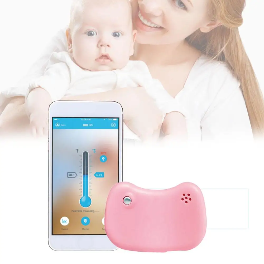 

24-Hour Intelligent Baby Fever Monitor With Wireless Alerts IOS And Android Smart Bracelet Bluetooth Monitor Thermometer