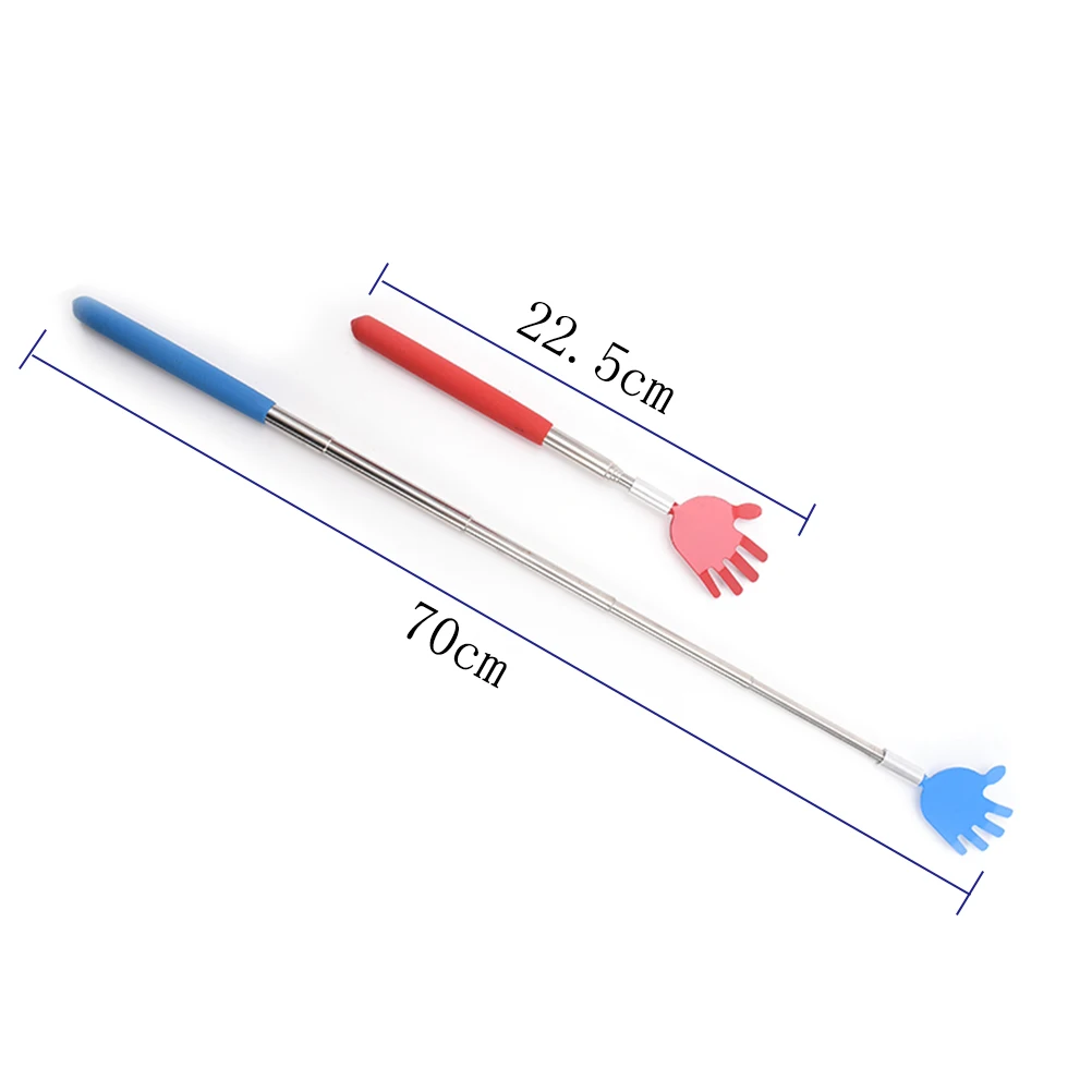 1 шт. карманный царапающий массаж набор удобный из нержавеющей стали ручка клип назад скребок телескопический медведь коготь назад скребок