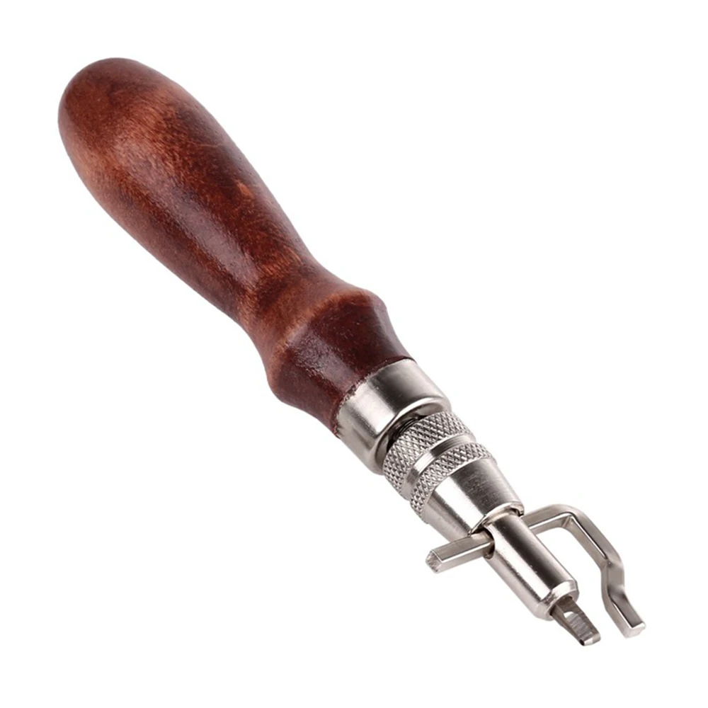 Деревянная ручка Регулируемый прочный V тип нажимное устройство для рифления деревянной ручкой grover ремесло инструменты