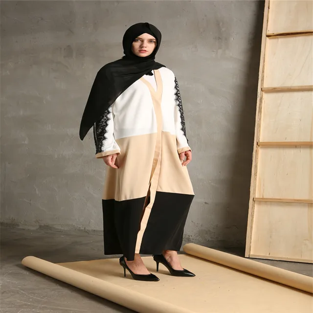 Fashion Muslim Maxi Lace Dress Abaya Cardigan Robes Vintage Style Women Vestido Islamic Instant Hijab Arab Fashion Muslim Maxi Lace Dress Abaya Cardigan Robes Vintage Style Women Vestido Islamic Instant Hijab Arab