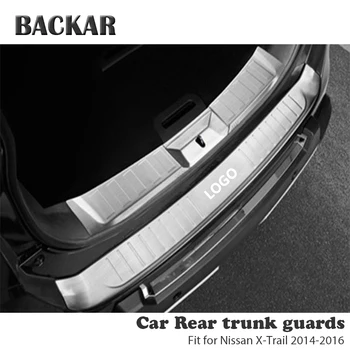 

BACKAR 1pc Auto Car Rear Trunk Bumper Stickers For Nissan X-Trail X trail 2014-2016 Accessories Trunk Door Trim Anti Collision