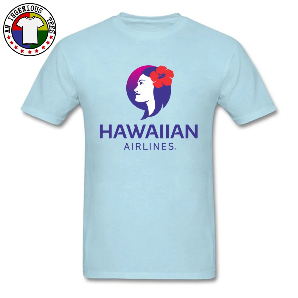 Hawaiian Airlines Gift Lovers Day 100% Cotton Crew Neck Male Tops T Shirt Funny T-Shirt Prevailing Short Sleeve Top T-shirts Hawaiian Airlines light