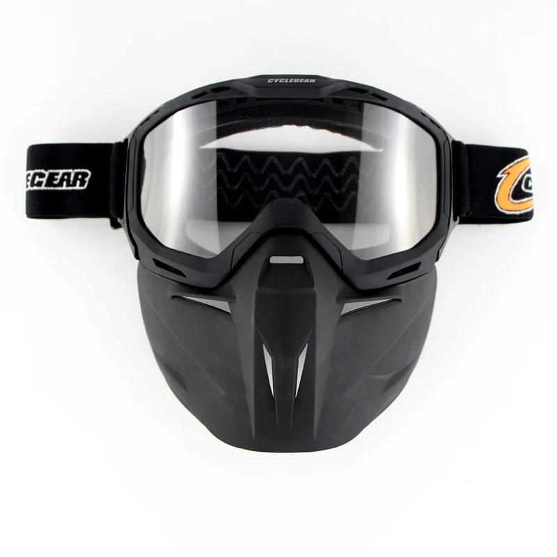 Cyclegear moto rcycle очки с маской moto r велосипед съемный модульный очки moto cross racing gafas occhiali moto CG02 - Цвет: white