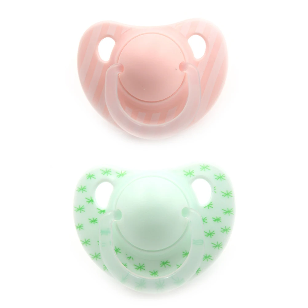 Newborn Infant Baby Sleeping Nipple Printing Pacifiers Safe Food Grade Silicone Cute Baby Round