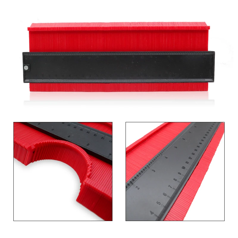 14/25cm Contour Gauge Plastic Profile Copy Contour Gauges Standard Wood Marking Tool Tiling Laminat