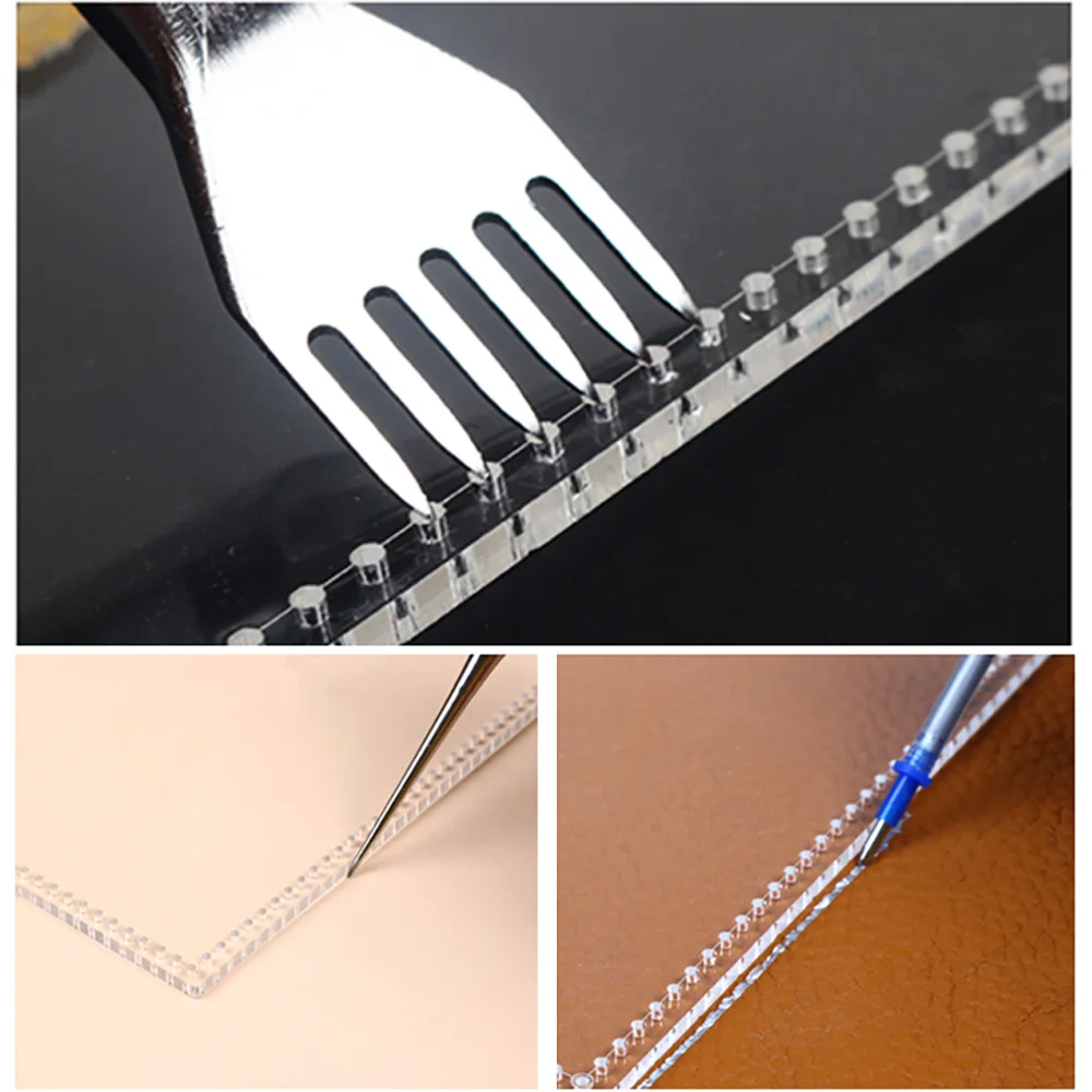 Cena Szablon akrylowy 1 zestaw skórzany szablon strona główna Handwork Leathercraft wykrój do szycia narzędzia akcesoria mężczyźni w formie portfela z wzorem 10*13.5*1.5cm