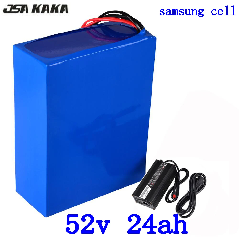Flash Deal 52V 25ah lithium battery 51.8v 24ah electric bicycle battery 52v 24ah lithium ion battery use samsung cell with 58.8V charger 0