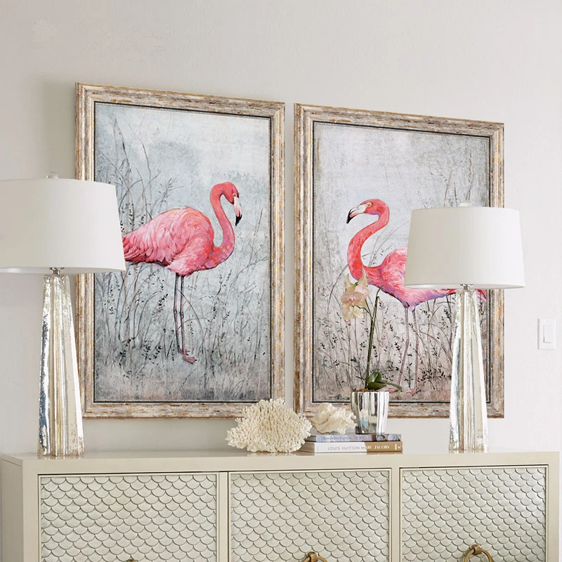 

American Style Vintage Photo Frame 1pcs Bird Printing Picture Frame For Hallway Bedroom Home Decor Wall Photo Frames marco foto